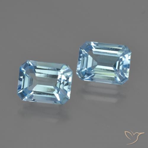 Shop natural 5.19ct Bleu ciel Topaze gems, Octogone / coupe Émeraude, from Brésil at GemSelect. In stock, global shipping!