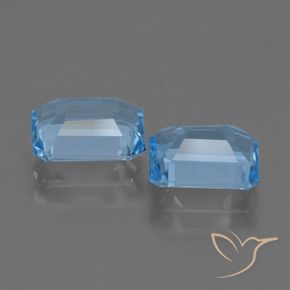 Achetez naturel 4.64ct Bleu Suisse Topaze gems, Taille émeraude, En provenance Brésil chez GemSelect. En stock, livraison internationale!