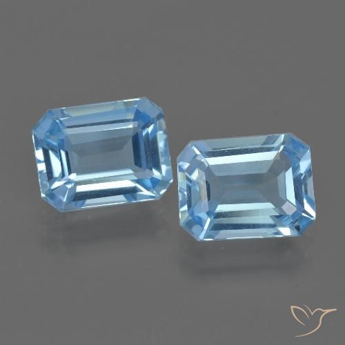 Shop natural 4.87ct Bleu Suisse Topaze gems, Octogone / coupe Émeraude, from Brésil at GemSelect. In stock, global shipping!