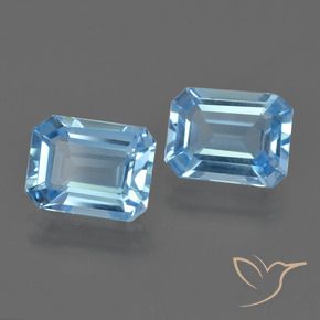 Shop natural 4.87ct Bleu Suisse Topaze gems, Octogone / coupe Émeraude, from Brésil at GemSelect. In stock, global shipping!