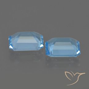 Achetez naturel 4,75ct bleue topaze gems, taille émeraude, en provenance brésil chez gemselect. en stock, livraison internationale!