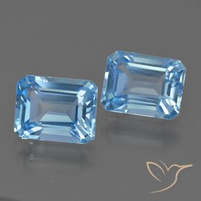 Shop natural 5.96ct Bleu ciel Topaze gems, Octogone / coupe Émeraude, from Brésil at GemSelect. In stock, global shipping!