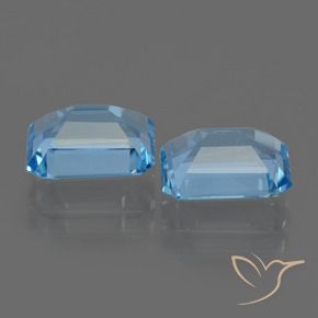 Shop natural 5.96ct Bleu ciel Topaze gems, Octogone / coupe Émeraude, from Brésil at GemSelect. In stock, global shipping!