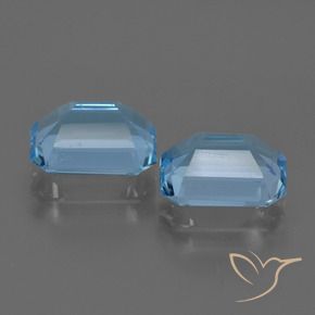Achetez naturel 5,33ct bleue topaze gems, taille émeraude, en provenance brésil chez gemselect. en stock, livraison internationale!