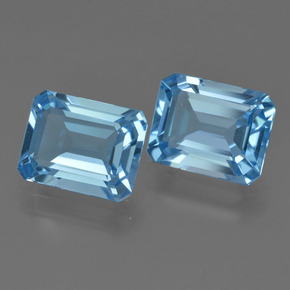 Achetez naturel 5,53ct bleue topaze gems, taille émeraude, en provenance brésil chez gemselect. en stock, livraison internationale!