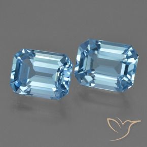 Achetez naturel 5,75ct bleue topaze gems, taille émeraude, en provenance brésil chez gemselect. en stock, livraison internationale!