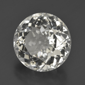 Topaze Blanc chaud naturelle Coupe roude, 7.49 ct, VS