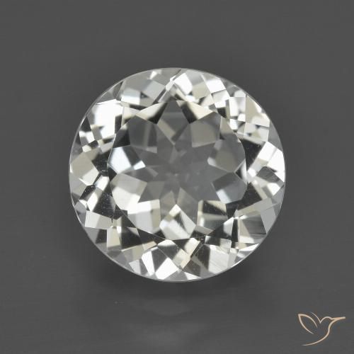 Topaze Blanc chaud naturelle Coupe roude, 4.87 ct, VVS-VS