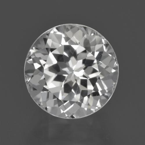 Topaze Blanc chaud naturelle Coupe roude, 5.49 ct, VVS