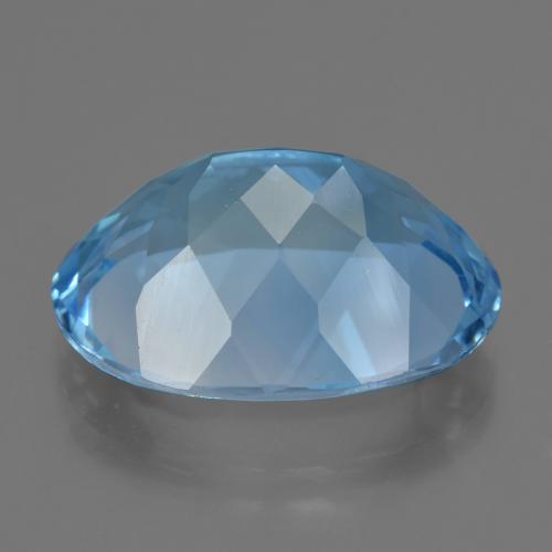 Topaze bleue naturelle coupe ovale, 21,00 ct, VVS-VS