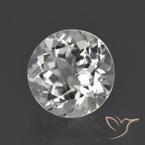 Topaze blanc clair naturelle coupe roude, 4,47 ct, VS