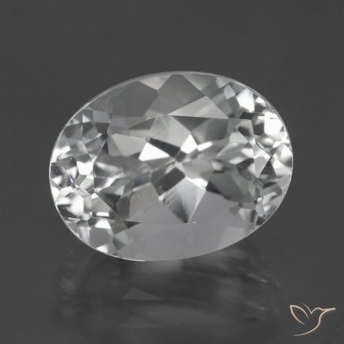 5.61ct Naturel Blanc clair Topaze, ovale, VVS-VS