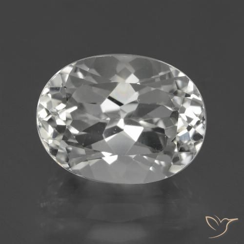 5.65ct Naturel Blanc Topaze, ovale, VVS