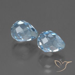 Shop natural 5.18ct Bleu ciel Topaze gems, Briolette, from Brésil at GemSelect. In stock, global shipping!