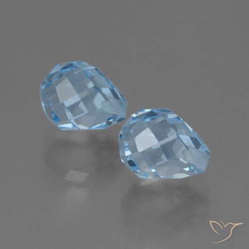 Shop natural 5.06ct Bleu ciel Topaze gems, Briolette, from Brésil at GemSelect. In stock, global shipping!