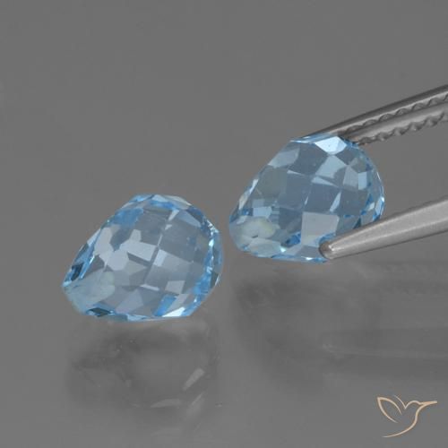 Shop natural 5.06ct Bleu ciel Topaze gems, Briolette, from Brésil at GemSelect. In stock, global shipping!