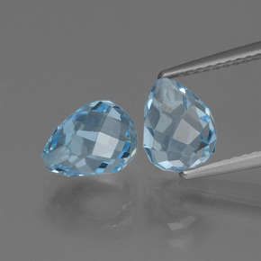 Achetez naturel 5,26ct bleue topaze gems, briolette, en provenance brésil chez gemselect. en stock, livraison internationale!
