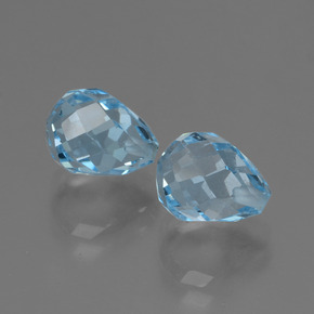 Achetez naturel 5,26ct bleue topaze gems, briolette, en provenance brésil chez gemselect. en stock, livraison internationale!
