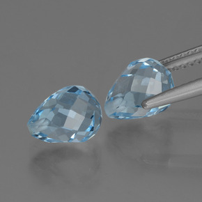 Achetez naturel 5,26ct bleue topaze gems, briolette, en provenance brésil chez gemselect. en stock, livraison internationale!