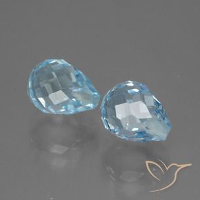 Shop natural 4.98ct Bleu ciel Topaze gems, Briolette, from Brésil at GemSelect. In stock, global shipping!