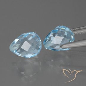 Shop natural 5.08ct Bleu ciel Topaze gems, Briolette, from Brésil at GemSelect. In stock, global shipping!