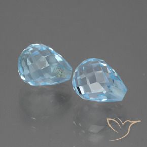 Shop natural 5.12ct Bleu ciel Topaze gems, Briolette, from Brésil at GemSelect. In stock, global shipping!