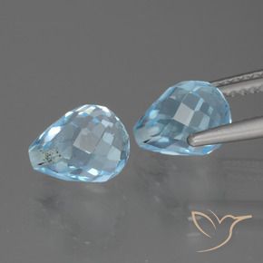 Shop natural 5.12ct Bleu ciel Topaze gems, Briolette, from Brésil at GemSelect. In stock, global shipping!
