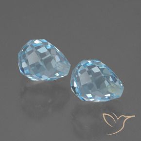 Shop natural 5.41ct Bleu ciel Topaze gems, Briolette, from Brésil at GemSelect. In stock, global shipping!