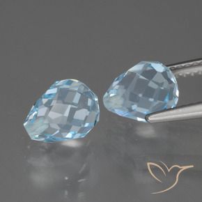 Shop natural 5.41ct Bleu ciel Topaze gems, Briolette, from Brésil at GemSelect. In stock, global shipping!