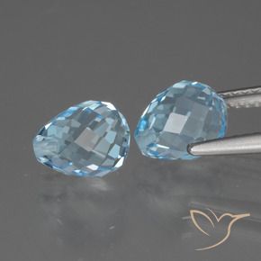 Shop natural 5.46ct Bleu ciel Topaze gems, Briolette, from Brésil at GemSelect. In stock, global shipping!