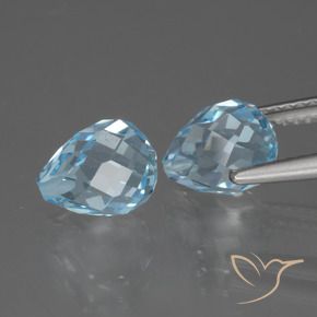 Shop natural 5.27ct Bleu ciel Topaze gems, Briolette, from Brésil at GemSelect. In stock, global shipping!