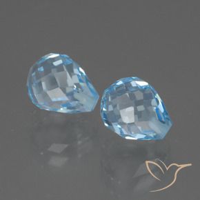 Shop natural 5.20ct Bleu ciel Topaze gems, Briolette, from Brésil at GemSelect. In stock, global shipping!