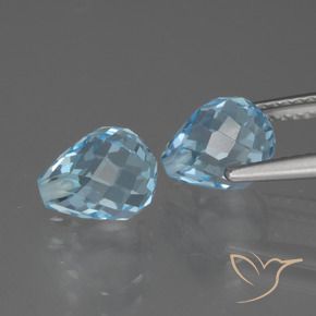 Shop natural 5.20ct Bleu ciel Topaze gems, Briolette, from Brésil at GemSelect. In stock, global shipping!