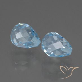 Shop natural 5.25ct Bleu ciel Topaze gems, Briolette, from Brésil at GemSelect. In stock, global shipping!