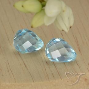 Shop natural 5.21ct Bleu ciel Topaze gems, Briolette, from Brésil at GemSelect. In stock, global shipping!