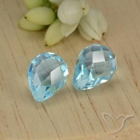 Shop natural 5.21ct Bleu ciel Topaze gems, Briolette, from Brésil at GemSelect. In stock, global shipping!