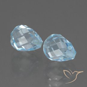 Shop natural 5.26ct Bleu ciel Topaze gems, Briolette, from Brésil at GemSelect. In stock, global shipping!