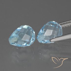 Shop natural 5.26ct Bleu ciel Topaze gems, Briolette, from Brésil at GemSelect. In stock, global shipping!