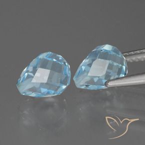 Shop natural 5.10ct Bleu ciel Topaze gems, Briolette, from Brésil at GemSelect. In stock, global shipping!
