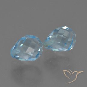 Shop natural 5.11ct Bleu ciel Topaze gems, Briolette, from Brésil at GemSelect. In stock, global shipping!