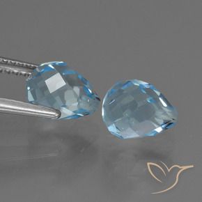 Shop natural 4.93ct Bleu Suisse Topaze gems, Briolette, from Brésil at GemSelect. In stock, global shipping!