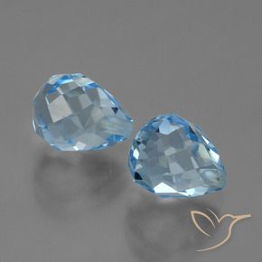 Shop natural 5.25ct Bleu ciel Topaze gems, Briolette, from Brésil at GemSelect. In stock, global shipping!