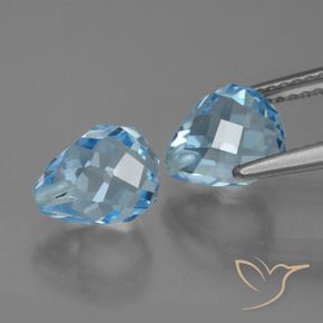 Shop natural 5.25ct Bleu ciel Topaze gems, Briolette, from Brésil at GemSelect. In stock, global shipping!