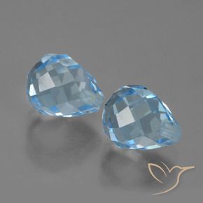 Shop natural 5.21ct Bleu Suisse Topaze gems, Briolette, from Brésil at GemSelect. In stock, global shipping!