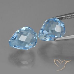 Shop natural 5.24ct Bleu ciel Topaze gems, Briolette, from Brésil at GemSelect. In stock, global shipping!