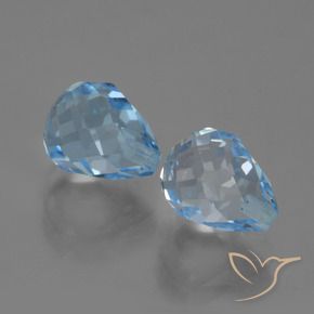 Shop natural 5.05ct Bleu ciel Topaze gems, Briolette, from Brésil at GemSelect. In stock, global shipping!