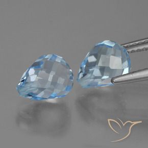 Shop natural 5.05ct Bleu ciel Topaze gems, Briolette, from Brésil at GemSelect. In stock, global shipping!
