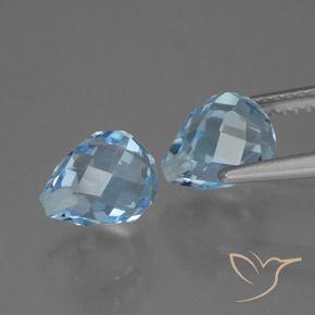Shop natural 5.15ct Bleu ciel Topaze gems, Briolette, from Brésil at GemSelect. In stock, global shipping!