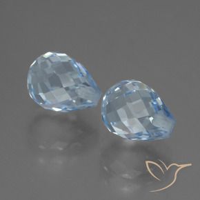 Shop natural 5.26ct Bleu ciel Topaze gems, Briolette, from Brésil at GemSelect. In stock, global shipping!
