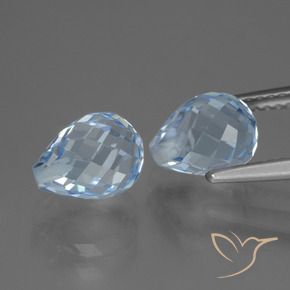 Shop natural 5.26ct Bleu ciel Topaze gems, Briolette, from Brésil at GemSelect. In stock, global shipping!